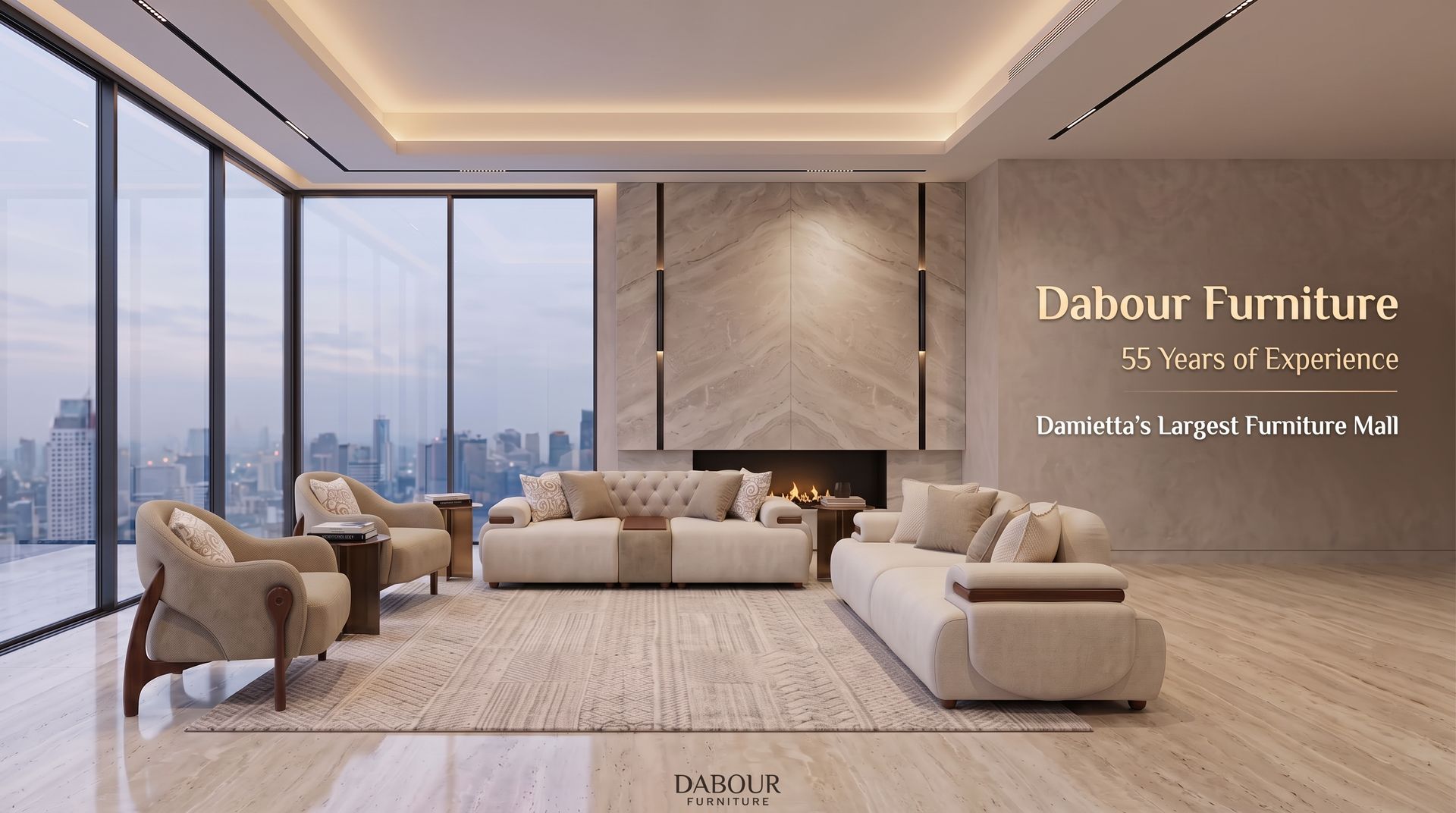 Dabour Furniture - 55 Years of Experience - Damietta's Largest Furniture Mall
